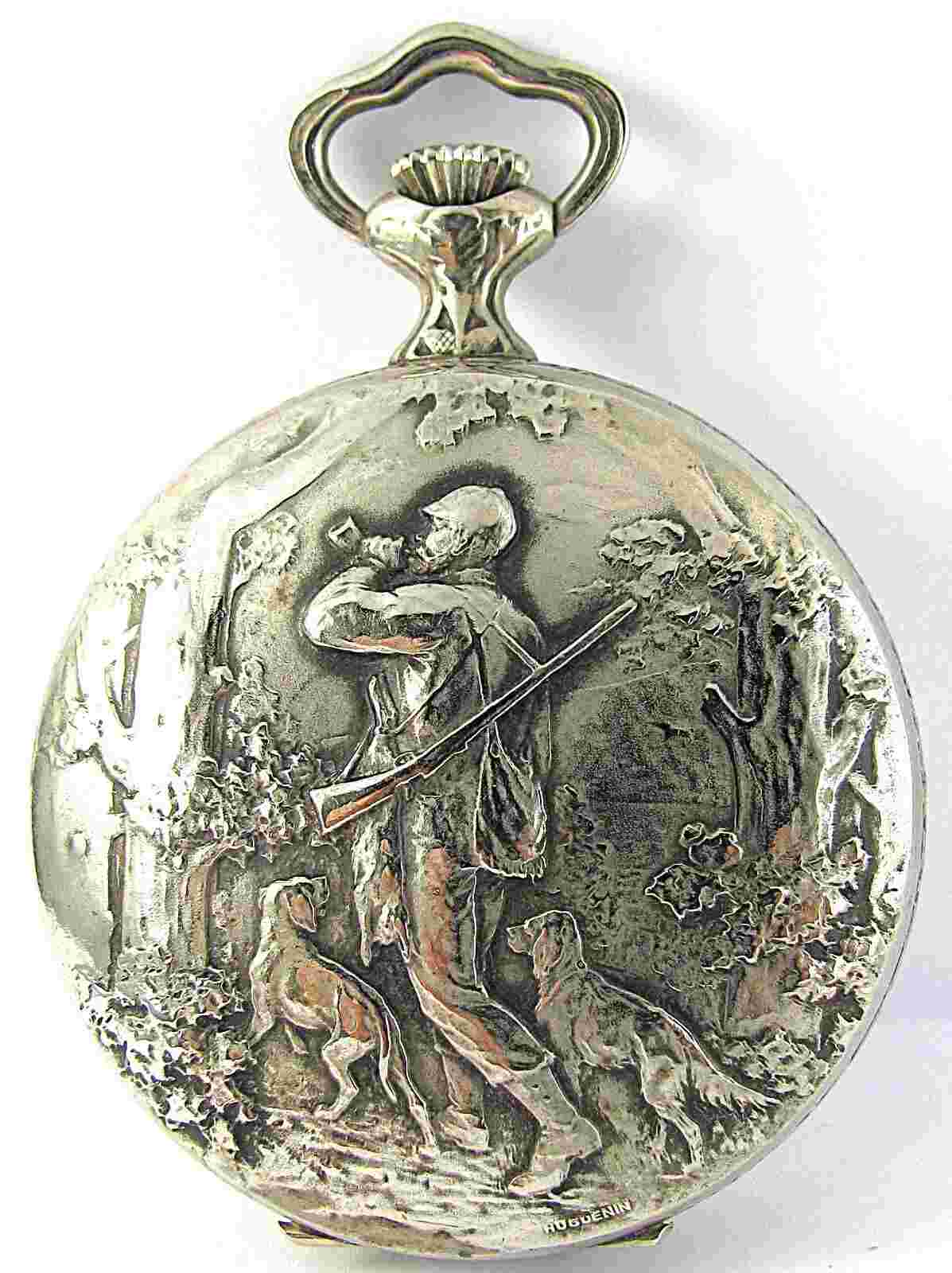 Vintage Arnex Hebdomas Fancy Nickel Case 8 Day Pocket Watch 15J Swiss Serviced