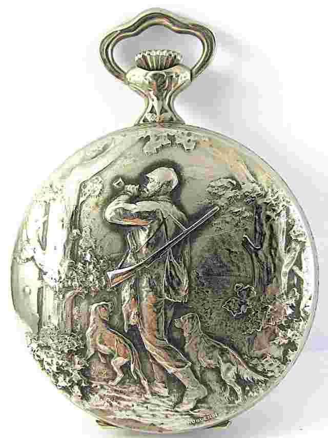 Vintage Arnex Hebdomas Fancy Nickel Case 8 Day Pocket Watch 15J Swiss Serviced