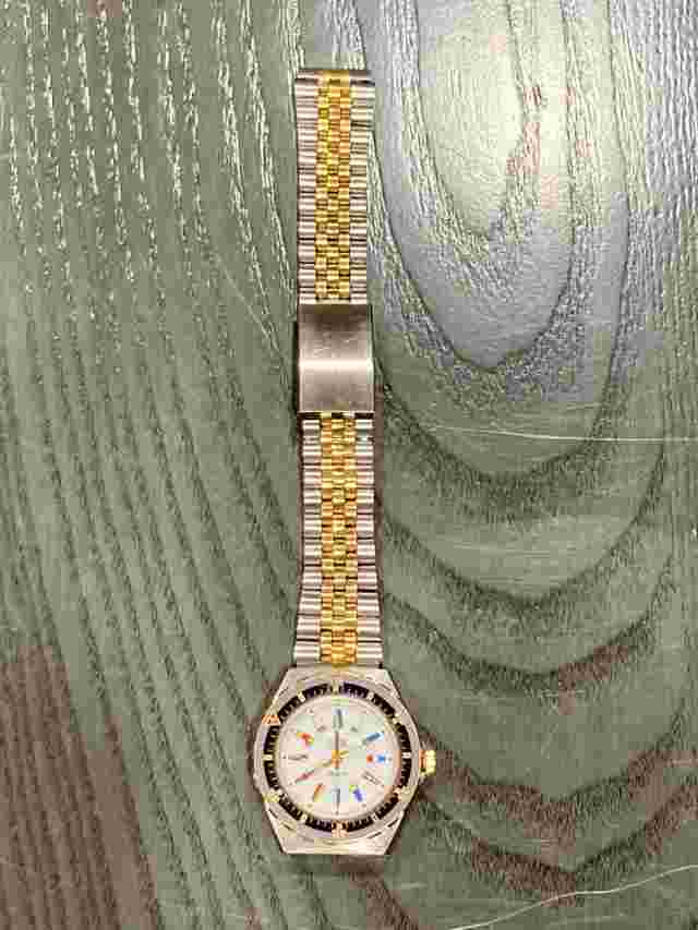 Vintage Swank Nautical Broken Jubilee Band Working WR30m 39mm RARE Wristwatch!