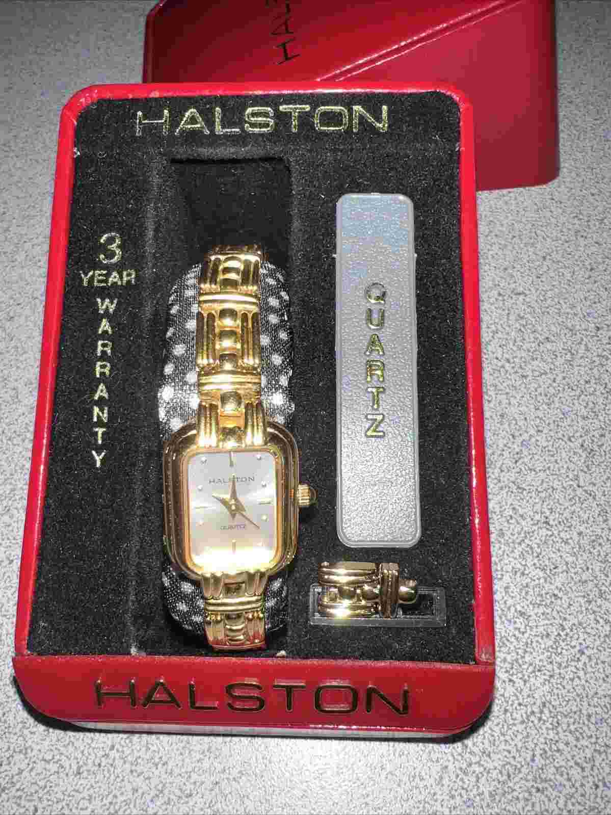 Haston Quartz Woman’s watch with original Gold Dress Bracelet Excellent Con