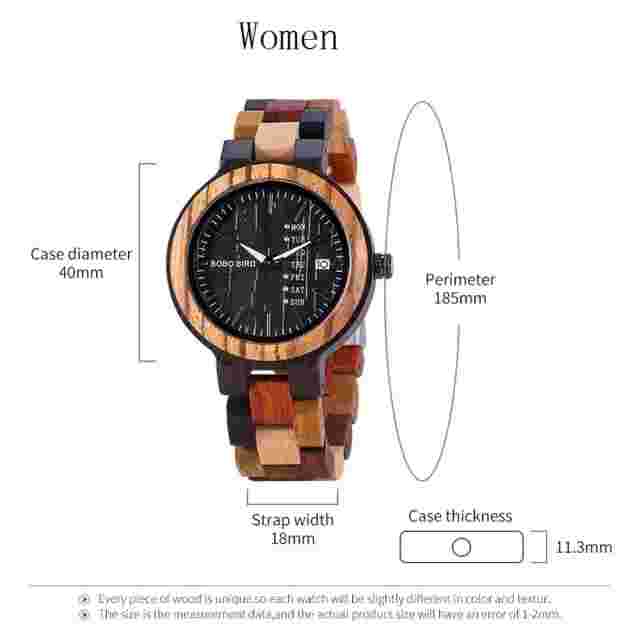 BOBO BIRD Couple Wooden Watch Wood Quartz Watches Men Women valentine's day Gift