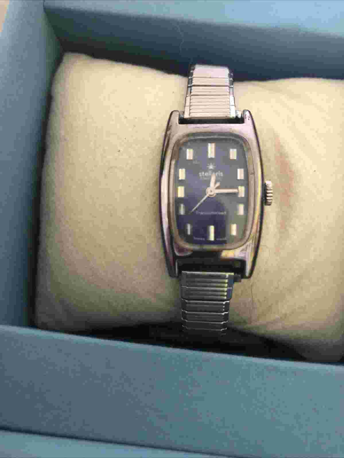 Vintage Ladies Watch 1960s Swiss Made Stellaris, Speidell Band