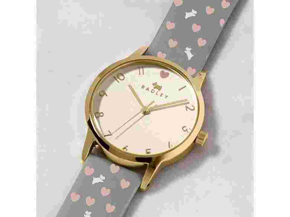 Radley RY21320A Gold Plated Grey Leather Strap Watch