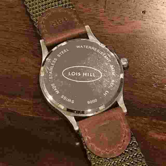 LOIS HILL Round Green Watch Leather Band RARE UNISEX
