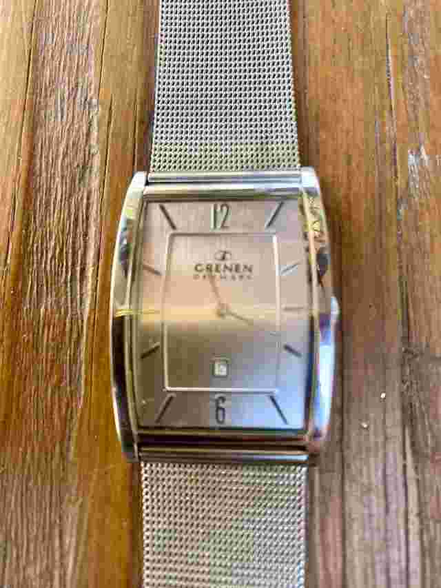 Vintage Retro Ladies 1970’s STEEL mesh watch with date. Denmark
