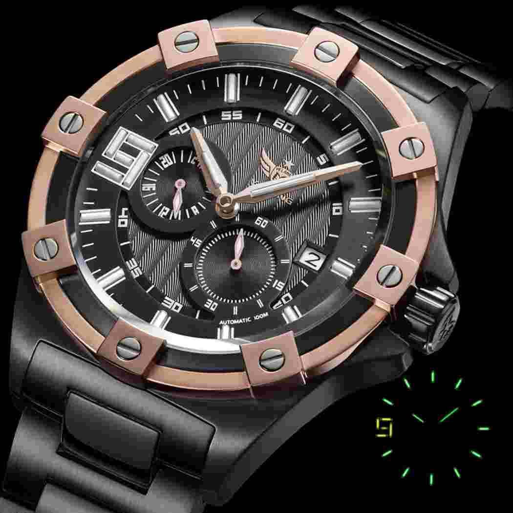 YELANG Men Automatic Watch Military Luminous Luxury Mechanical Wristwatch 10ATM