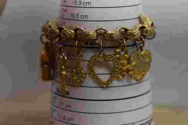 Kirks Folly Watch Women 22mm Gold Tone Heart Charm Bracelet Band New Battery 7"