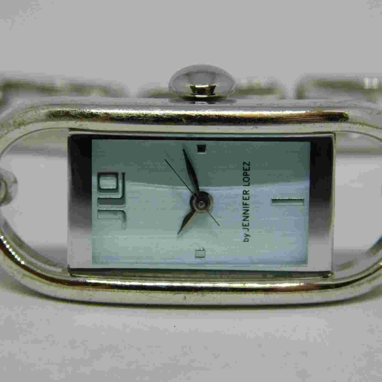 JLO by JENNIFER LOPEZ JL/2040 Silver Tone Quartz Analog Ladies Watch Sz. 6"