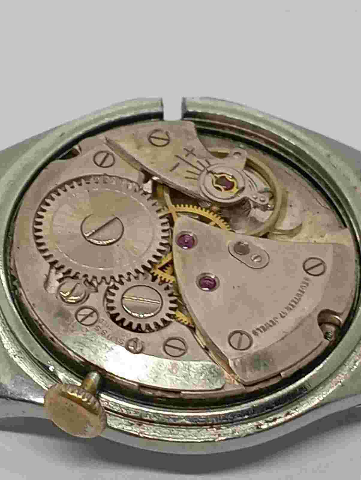 VINTAGE Watch Movement Swiss Britix Cal. FHF 67 Good Balance Spring Stem Hands