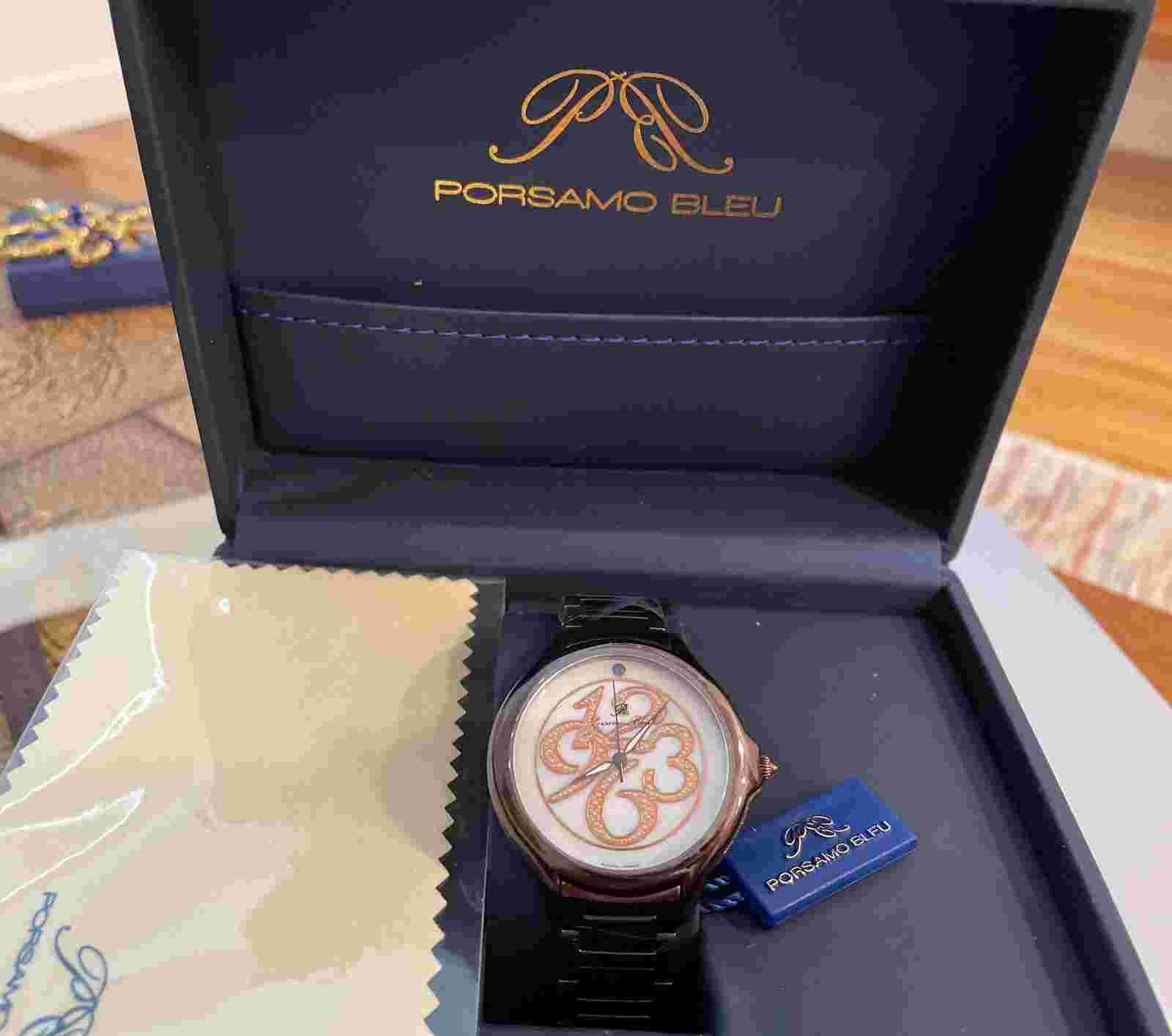 Porsamo Bleu Paris luxury diamond stainless steel watch,  132CPAS