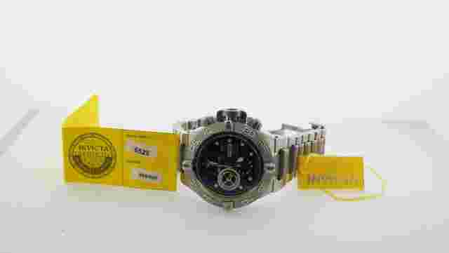 Estate Sale Invicta Men's Stainless Steel Bracelet Wristwatch 50mm - Black Dial