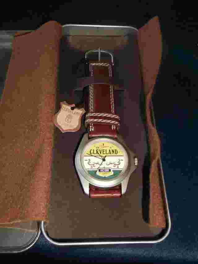 Retro: Men's "Classic Cleveland" Victory Wristwatch - 1990's - NEW in Original Box