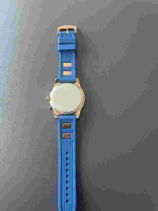 Worn Daniel Steiger Renegade Rose Gold & Blue Men's Chronograph Watch 9346BM