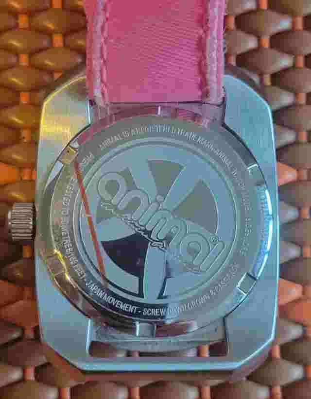 Vintage Animal ' Side Shore Watch Pink ' Women's Surf Divers Strap RARE Y2K NEW