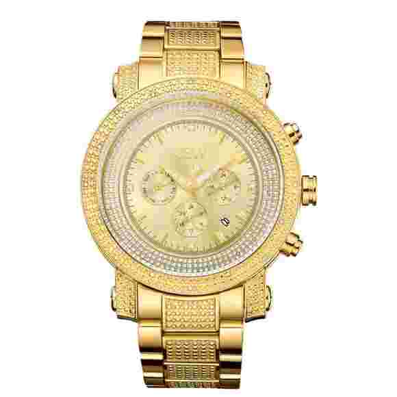 $1295 JBW Victor  Men's 16 Diamond Quartz Chronograph Watch JB-8102-F