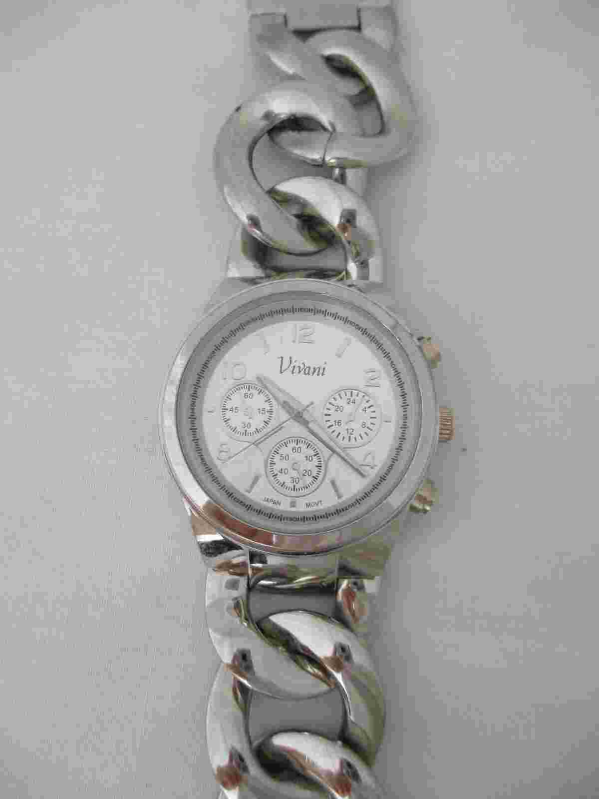 Vivani Women's Silver Toned Bracelet Band Analog Watch Quartz