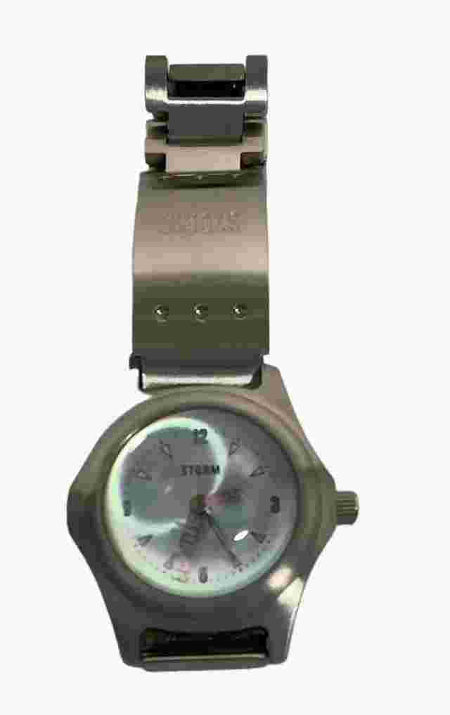 Vintage Storm of London women’s lazer bubble watch with container New battery