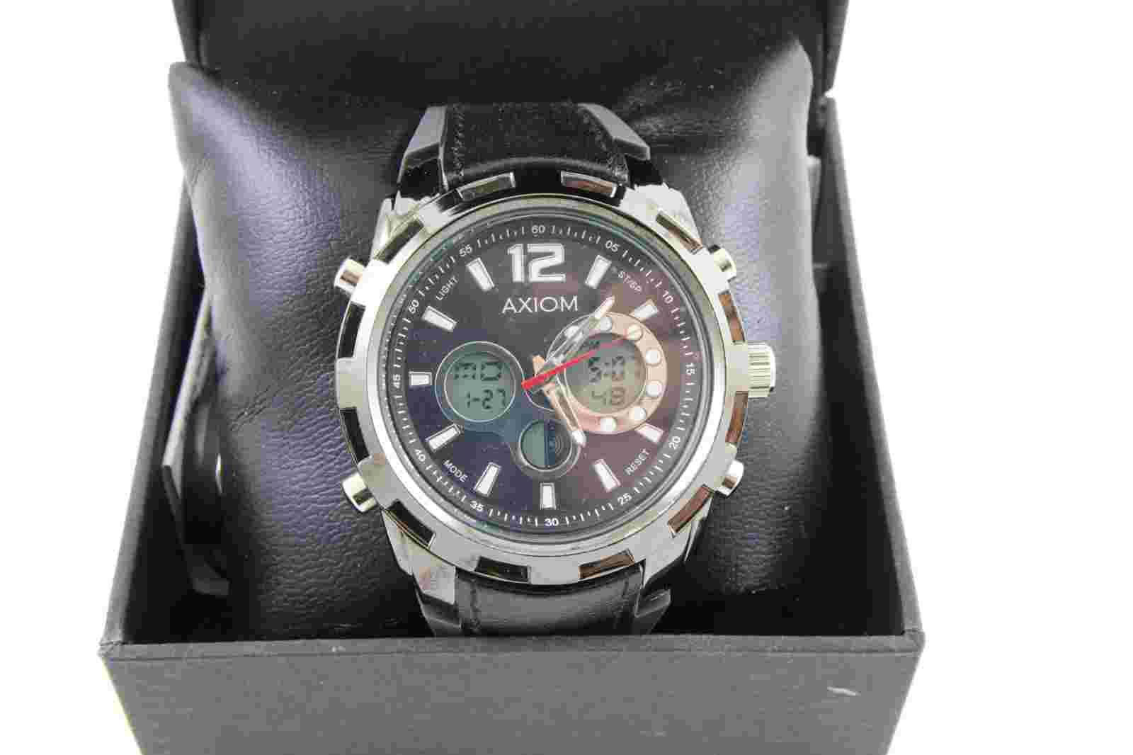 Mens AXIOM Digital Analog Chronograph Watch- Tested Working