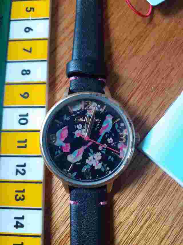 Cath Kidston Ladies Watch With Box & Papers, Coloured Birds On A Black Dial