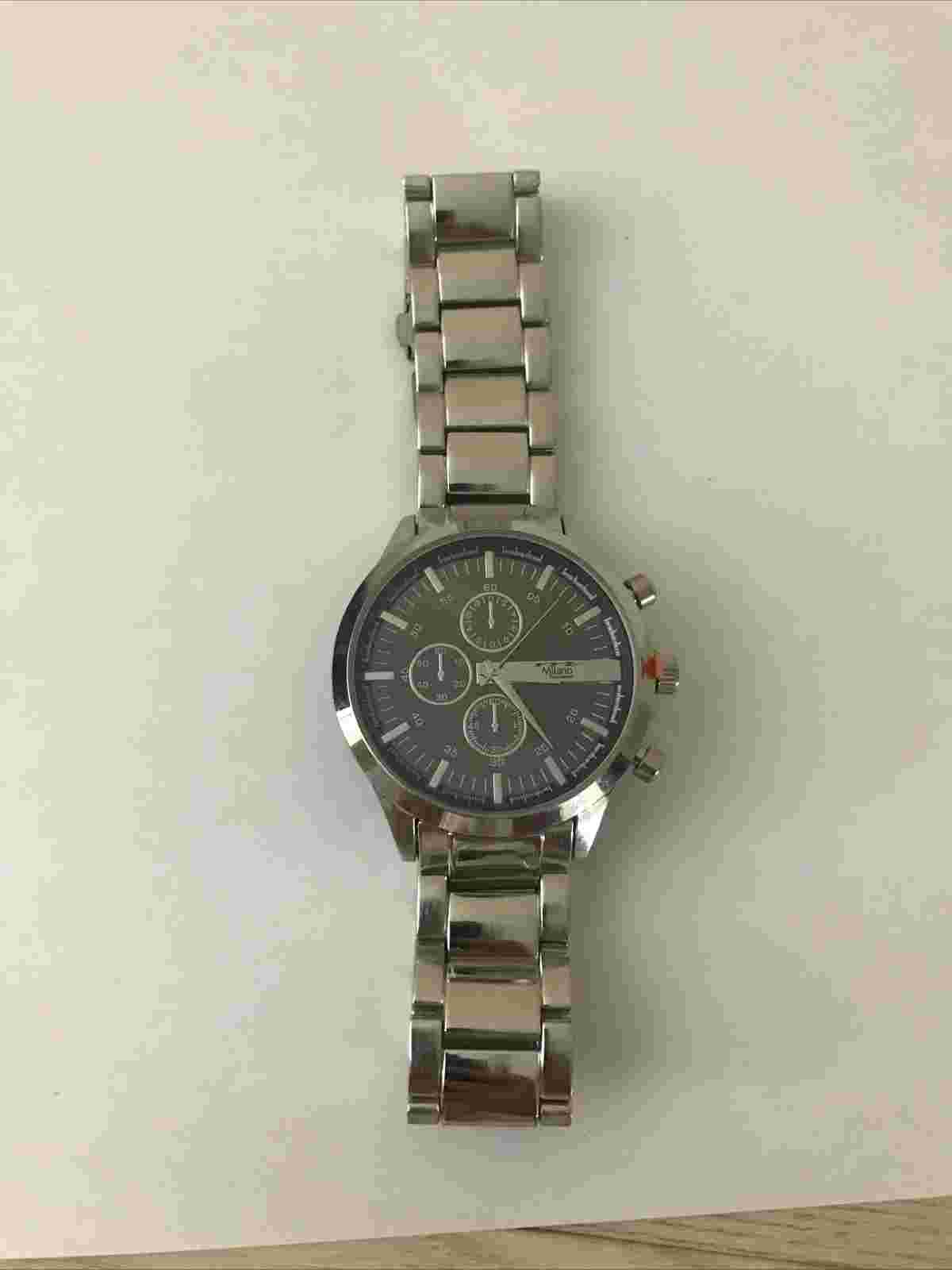 Men Hip Hop Silver Silicone Band CZ Luxury Rapper;  Watch AAB1-89