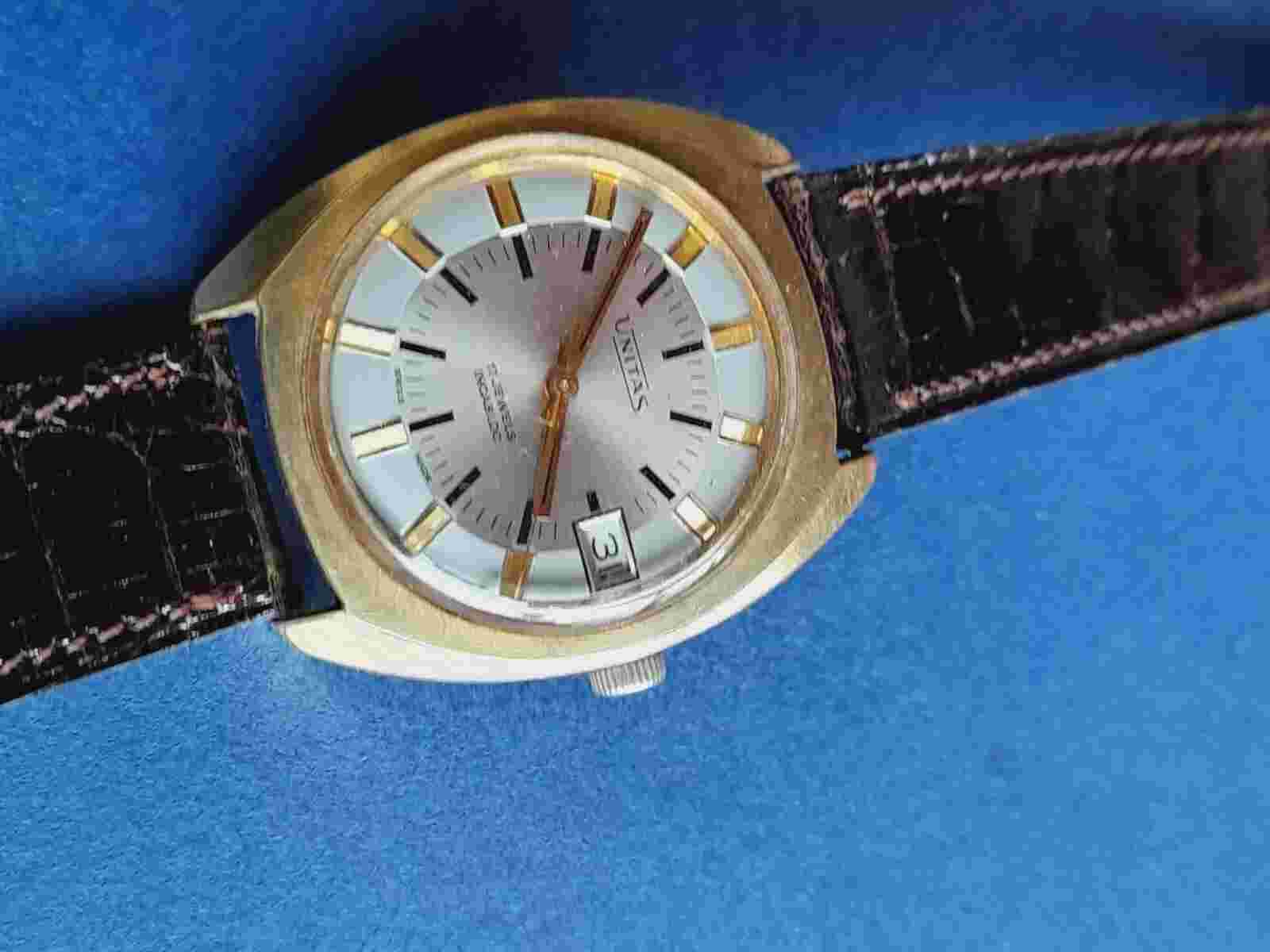Rare Vintage UNITAS  17j Manual Wind Mens Wristwatch _2039