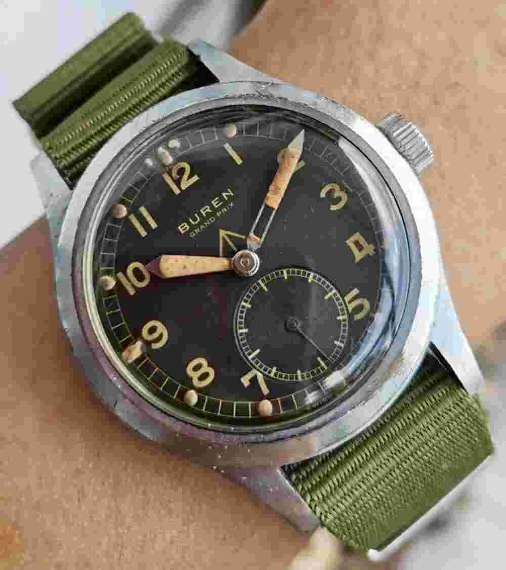 RARE ITEM 1940' WWW Buren Military Dirty Dozen H 995 Early Elegant Vintage Watch
