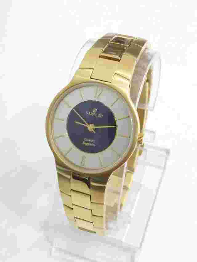Sartego Seville quartz sapphire 50 meter Gold tone women's watch SVQ663
