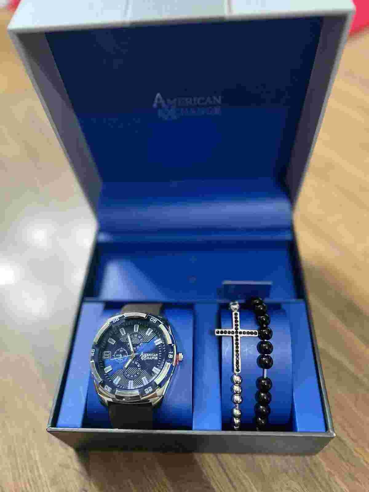 American Exchange Men’s Watch and Bracelet Set New