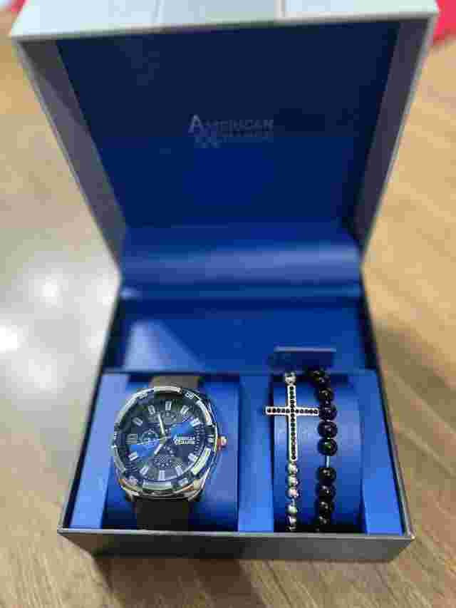 American Exchange Men’s Watch and Bracelet Set New