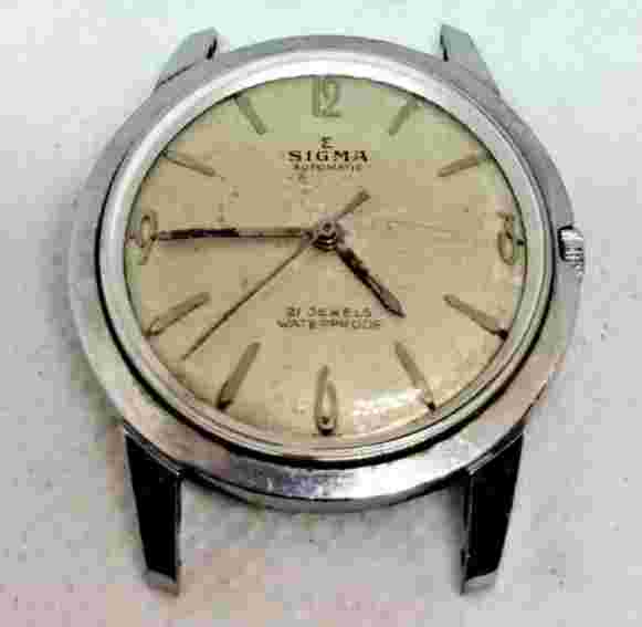 Vintage Men's Watch Sigma Automatic ETA Cal. 2452 21 Jewels Swiss Made 60's.
