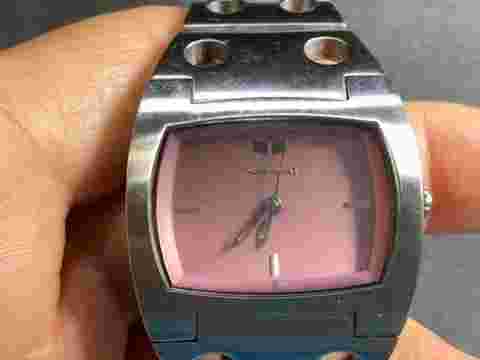 RARE VESTAL Watch DESTROYER Steel/Purple New Battery *WORKING*