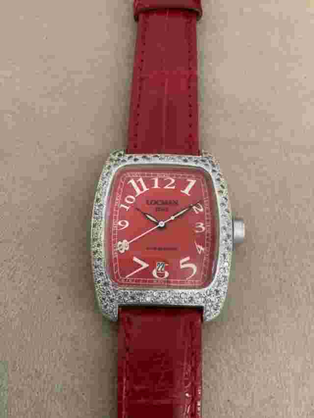 LOCMAN DIAMOND REF 488 Diamonds Bezel Quartz Women's Watch  32 mm x 43 mm