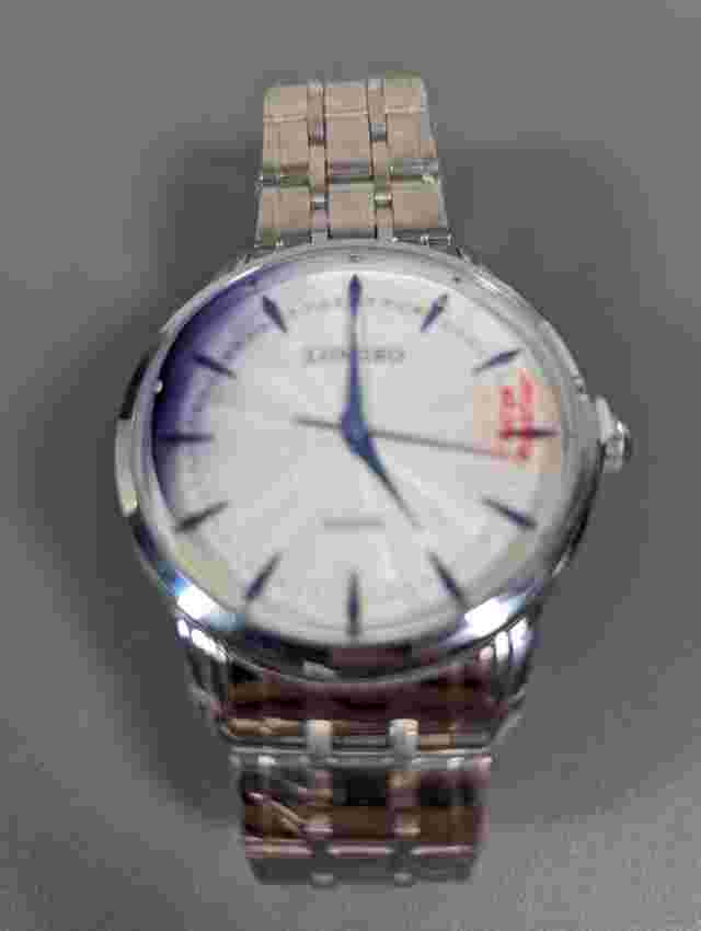 Longbo Mens White Dial Round Silver Tone 40 mm Case Stainless Steel Band Watch