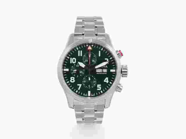Delma Aero Commander Automatic Watch, Green, 45 mm, Chronograph, 41702.580.6.149