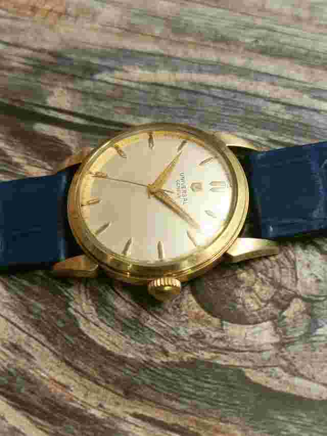 AUTHENTIC UNIVERSAL GENEVE WINDING SWISS UNISEX MINT FANCY LUGS RETRO VINTAGE