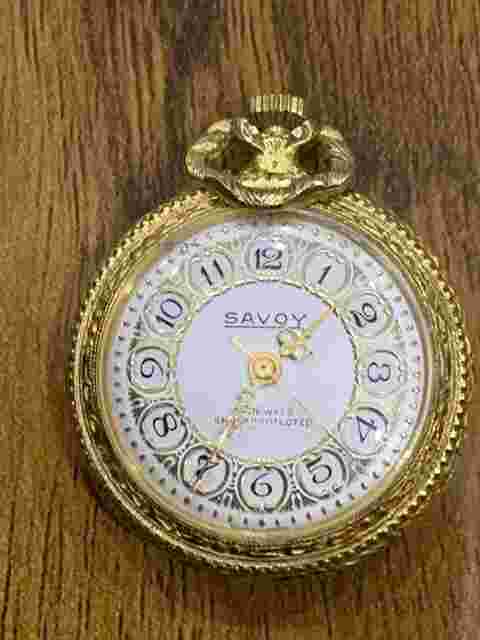 Vintage Swiss Made Savoy 17 Jewels Mechanical Pendant Watch -31mm