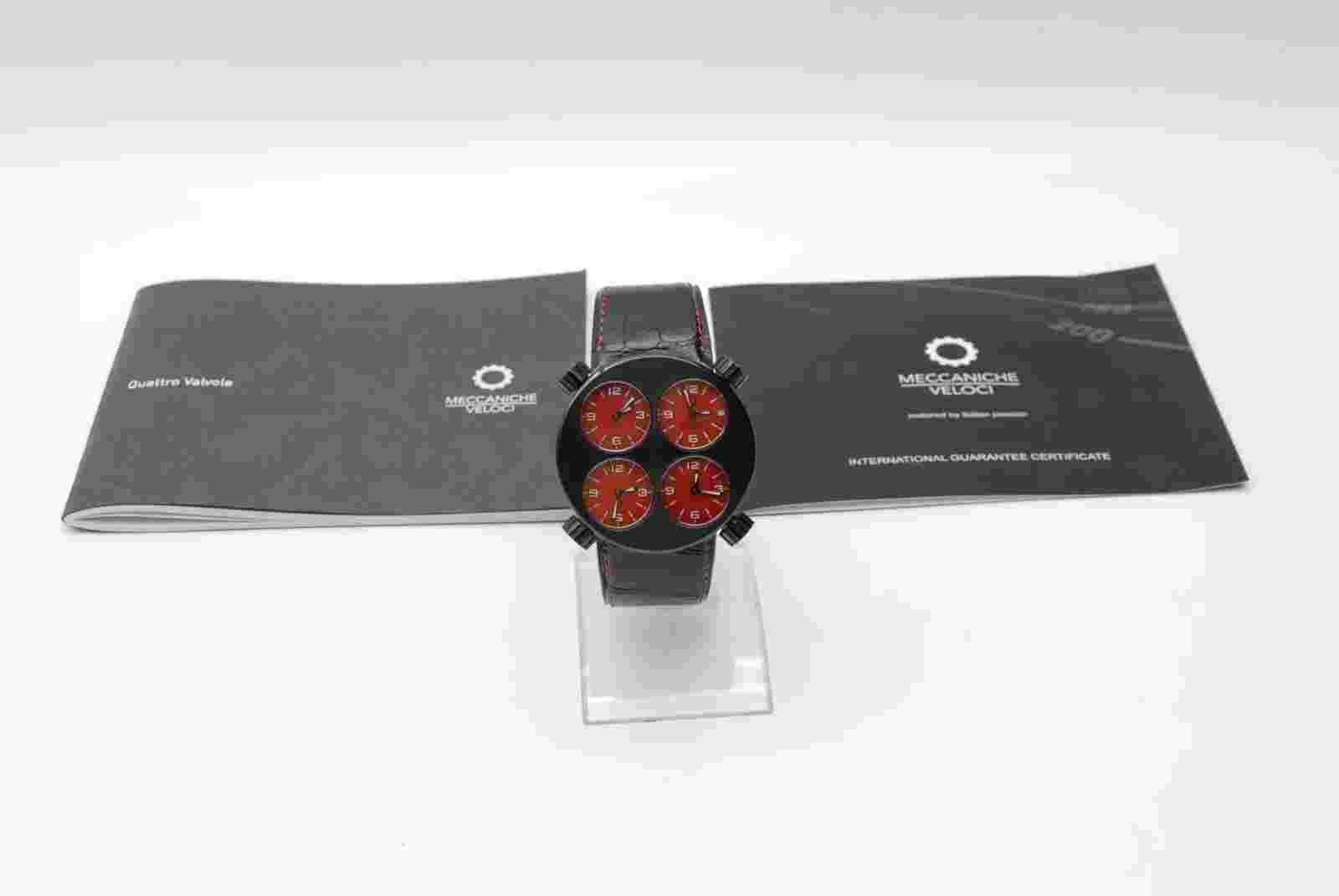 【 MINT 】 MECCANICHE VELOCI Quattro Valvole 107JSP 48mm Red Black AT Men's Watch