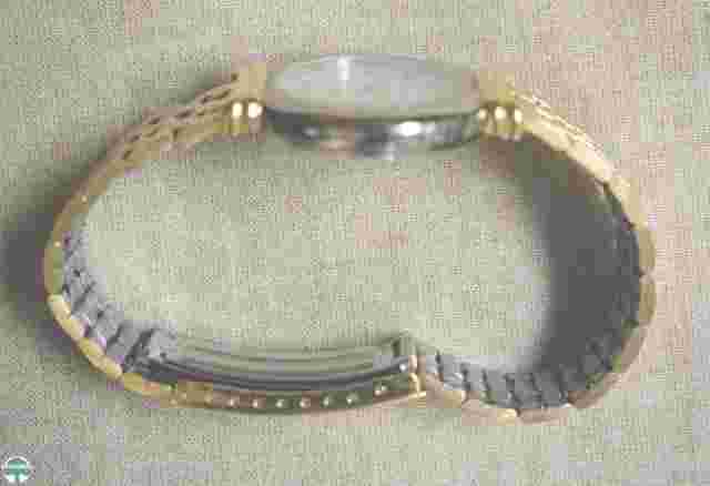 ADOLFO QUARTZ WATCH - TWO TONE BAND - STAINLESS STEEL BACK - CV7018 ON FACE