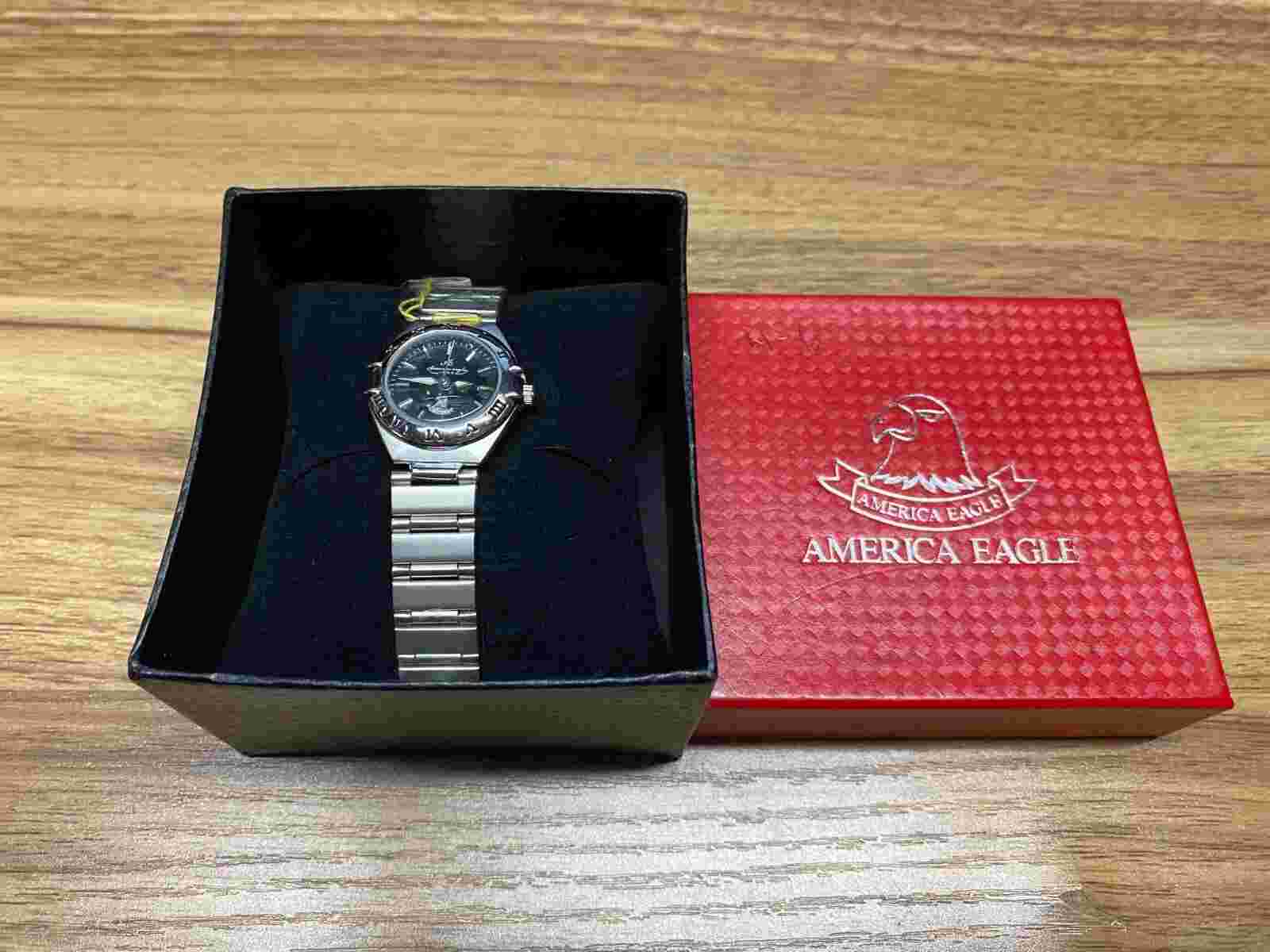 American Eagle Unisex Silver Standard Watch New Battery NIB Ship Fast