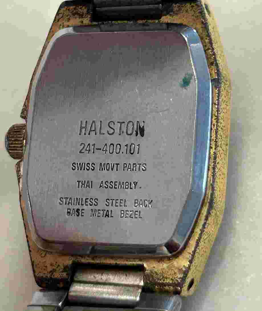 Halston Gold Tone Stainless Steel Women's Watch 241-400.101 Swiss  - 19mm Case
