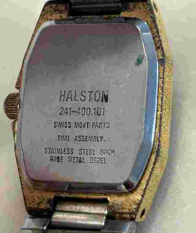 Halston Gold Tone Stainless Steel Women's Watch 241-400.101 Swiss  - 19mm Case