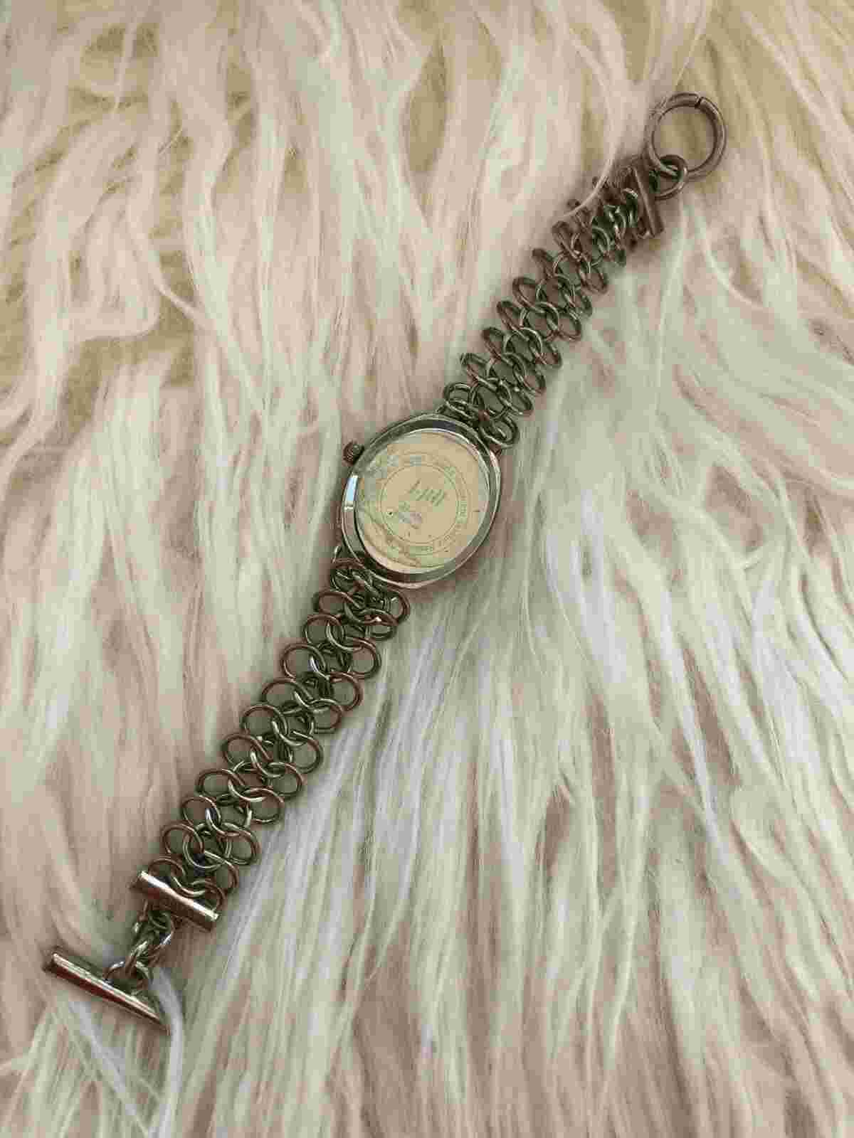 J. JILL Women's Silver Bracelet Link Watch