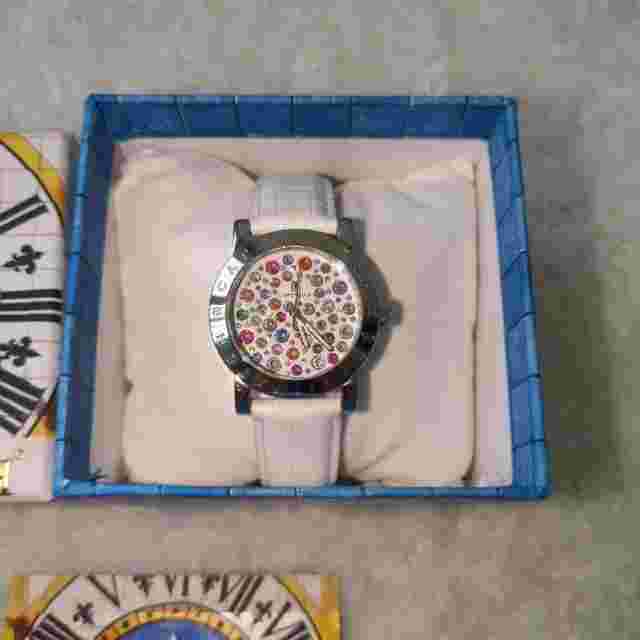 Capri Wrist Watch Multijoy Swarovski Multicolor Dial Used From Japan