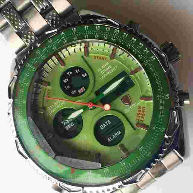 NNT - Gents Shark DS012S Alarm Chronograph Wristwatch. Working. Green