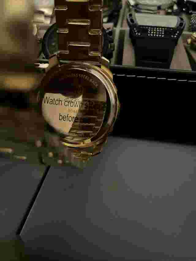 Ed Hardy Men's Brushed Gold Metal Bracelet Watch 46mm