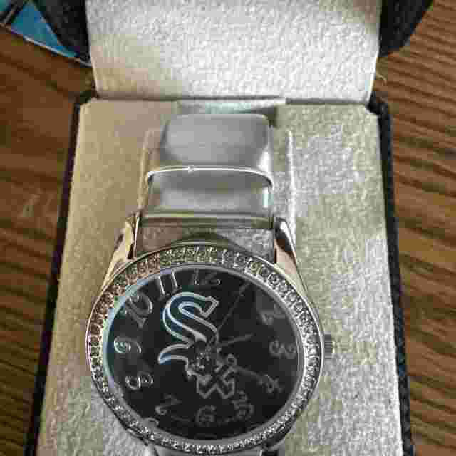 Vtg CHICAGO WHITE SOX GAMETIME Watch MLB Glitz Series NEW BATTERY