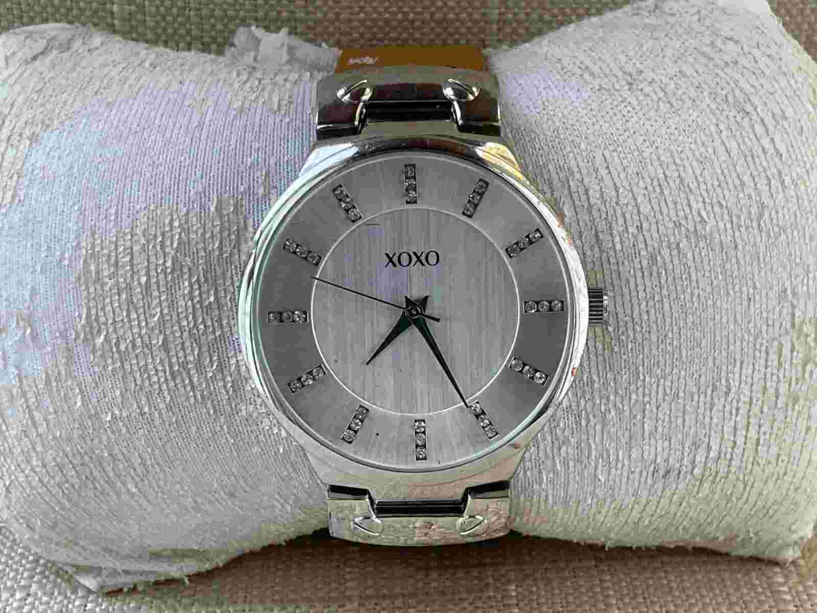 XOXO Women Wristwatch Brown Band Quartz Analog Silver Tone Case Wrist Watch