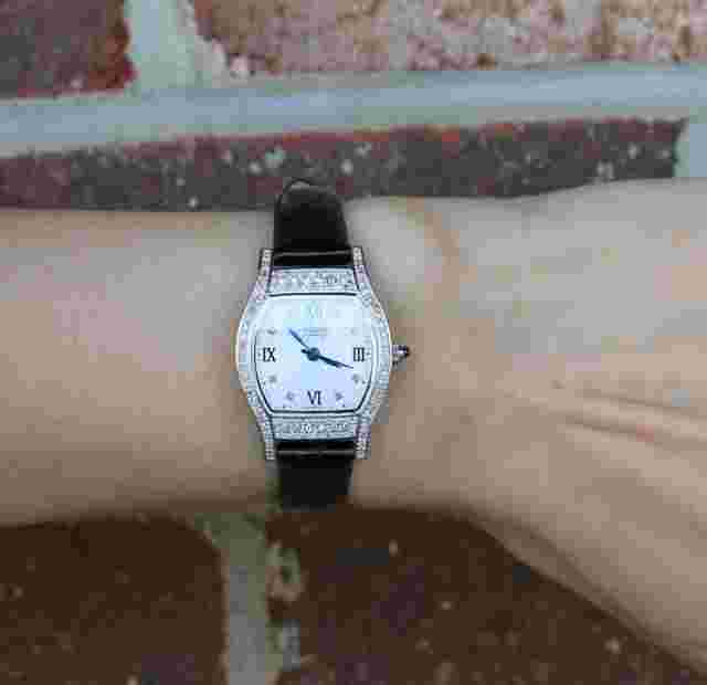 AFFINITY Diamond 4/10 ct tw Sterling Ladie's Wrist Watch w/ Swiss Movement