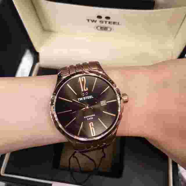TW Steel Slimline Black Dial RoseGold TW1308 NEW IN BOX