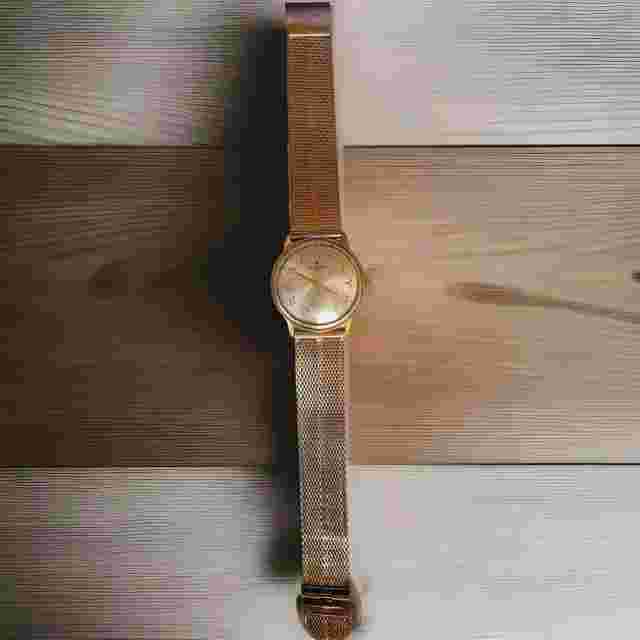 Jacques Edho Ladies 18k Gold Plated Stainless Steel Watch Swiss Vintage 1990's